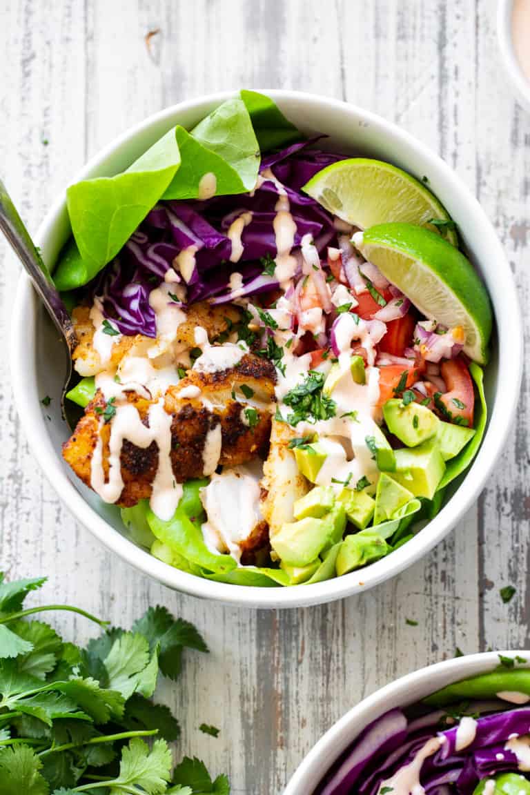 Easy Fish Taco Bowls {Paleo, Whole30, Keto} The Paleo Running Momma