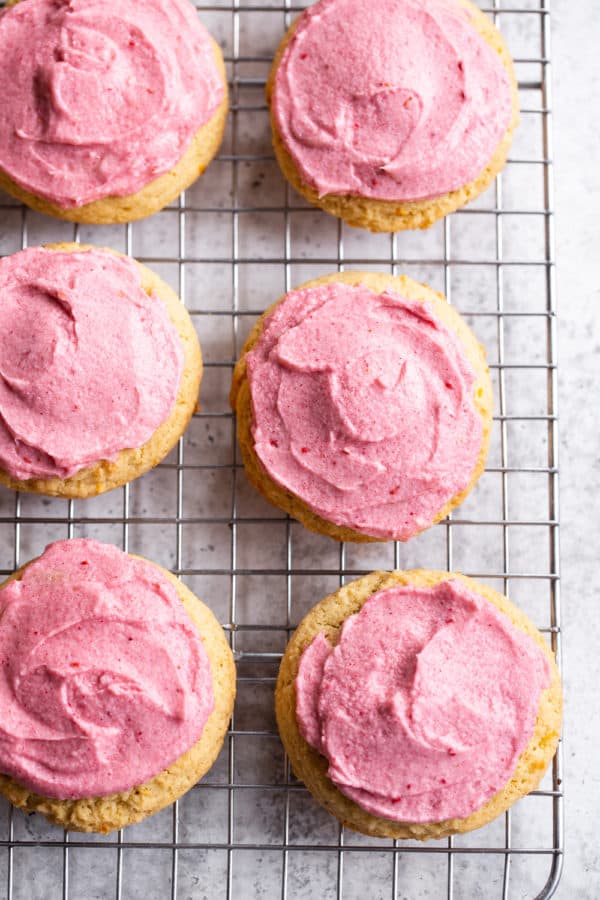 Lemon Sugar Cookies with Raspberry Frosting {Paleo}