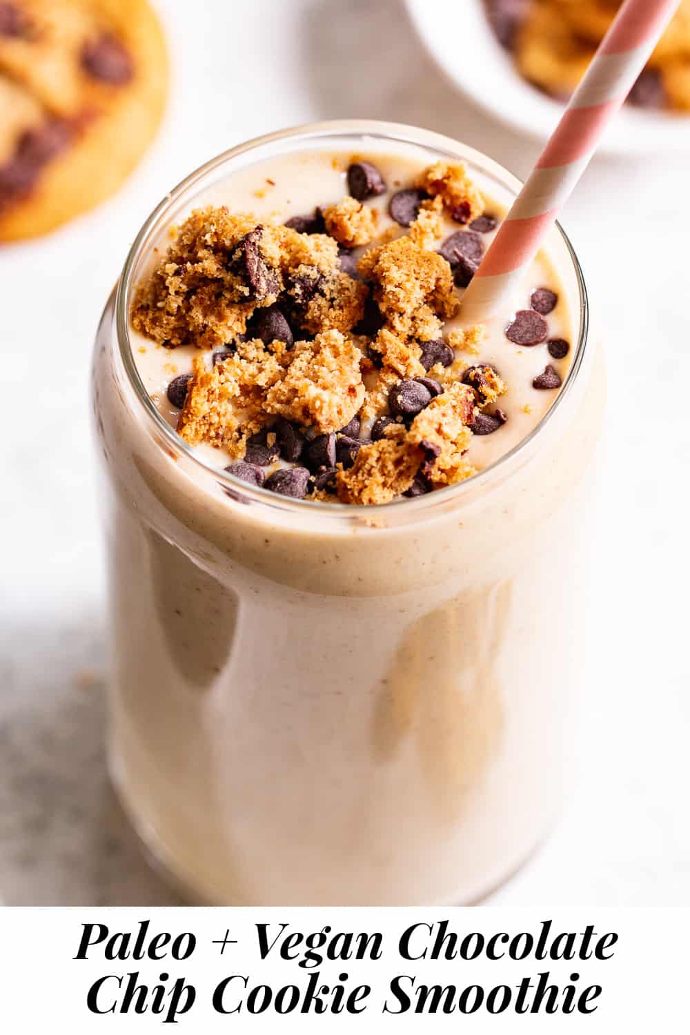 Chocolate Chip Cookie Smoothie {Paleo, Vegan}