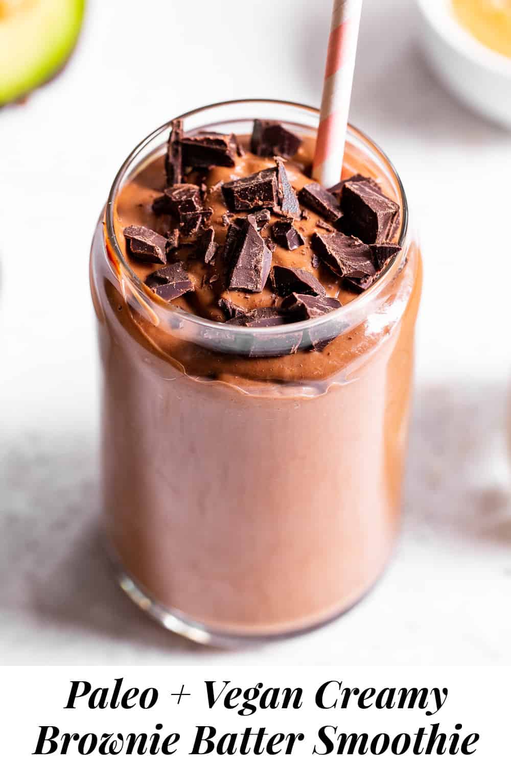 Brownie Batter Chocolate Smoothie {Paleo, Vegan}