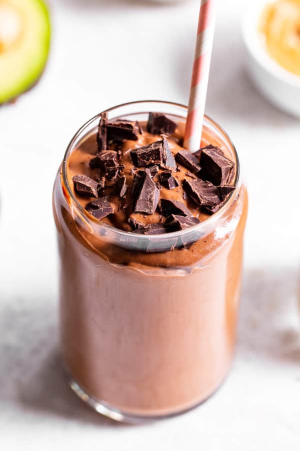 Brownie Batter Chocolate Smoothie {Paleo, Vegan}