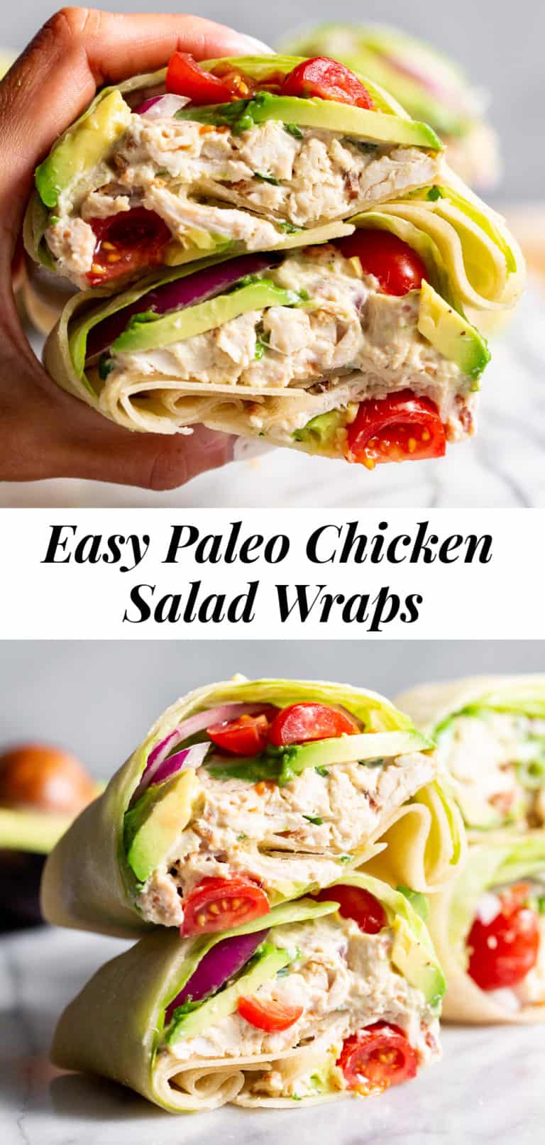 Paleo Chicken Salad Wraps {Grain Free, Dairy Free}