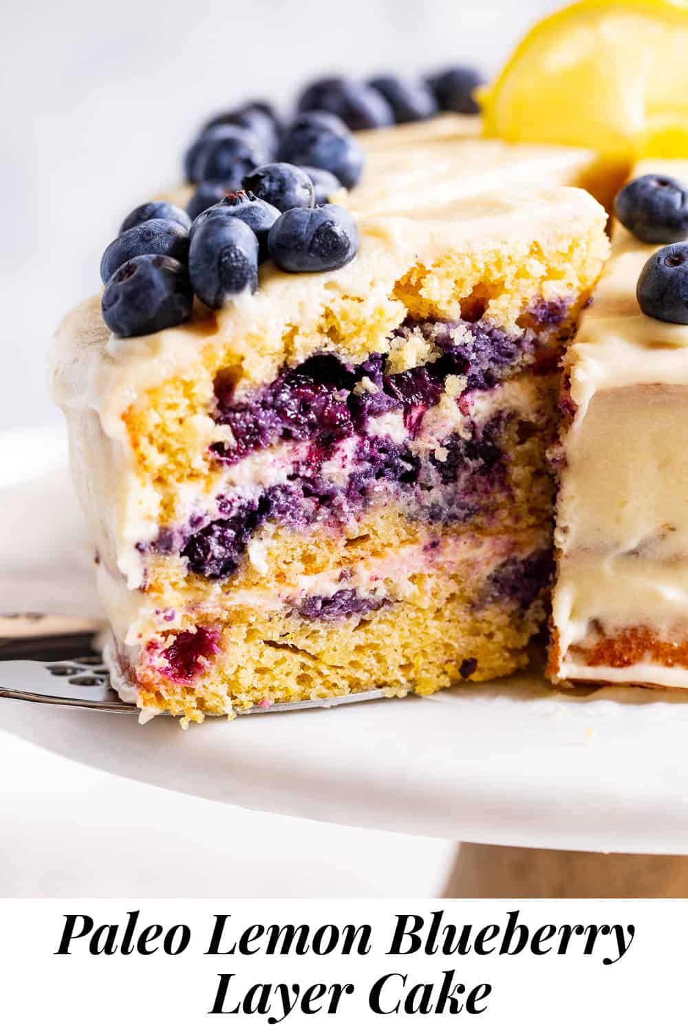 Paleo Lemon Blueberry Cake {Gluten Free, Dairy Free}