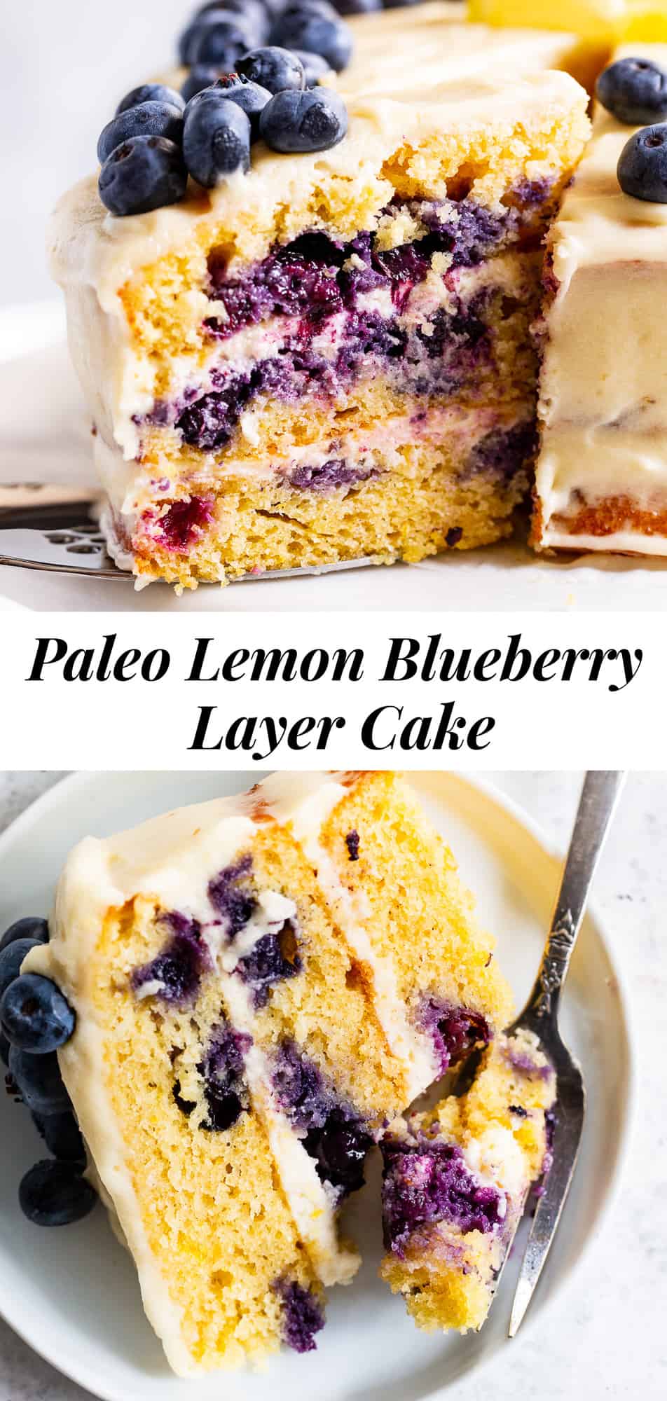 Paleo Lemon Blueberry Cake {Gluten Free, Dairy Free}