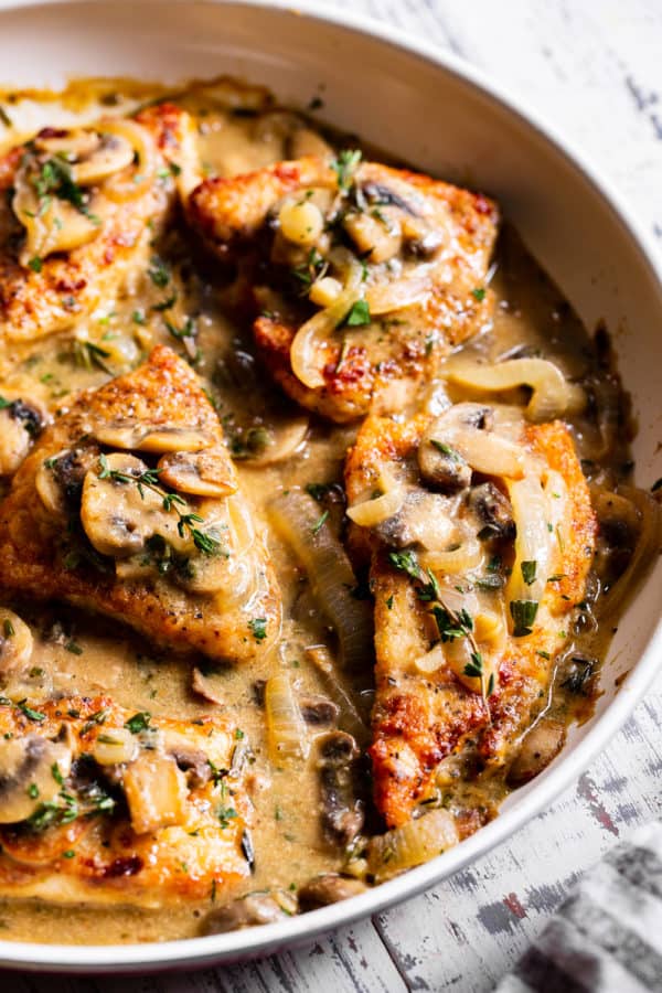 Smothered Chicken with Gravy and Herbs {Paleo, Whole30}