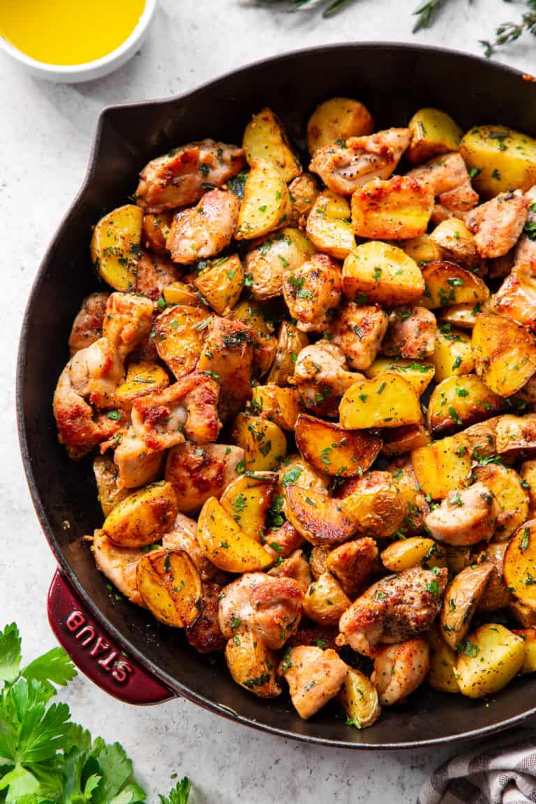Garlic Butter Chicken and Potato Skillet {Whole30}