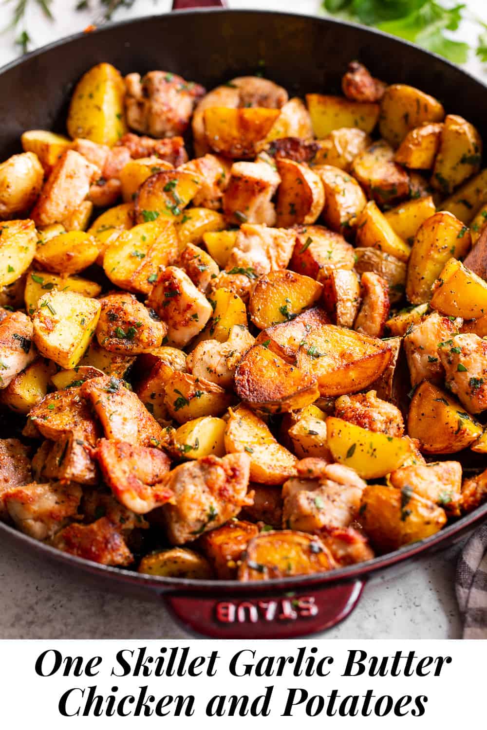 Garlic Butter Chicken and Potato Skillet {Whole30}