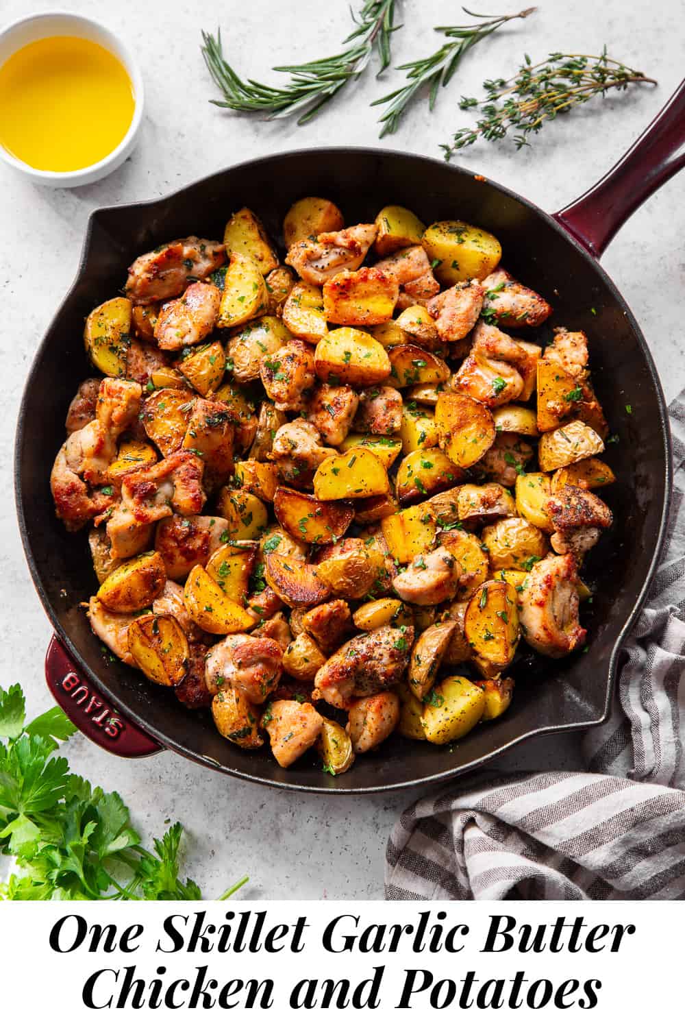 Garlic Butter Chicken and Potato Skillet {Whole30}
