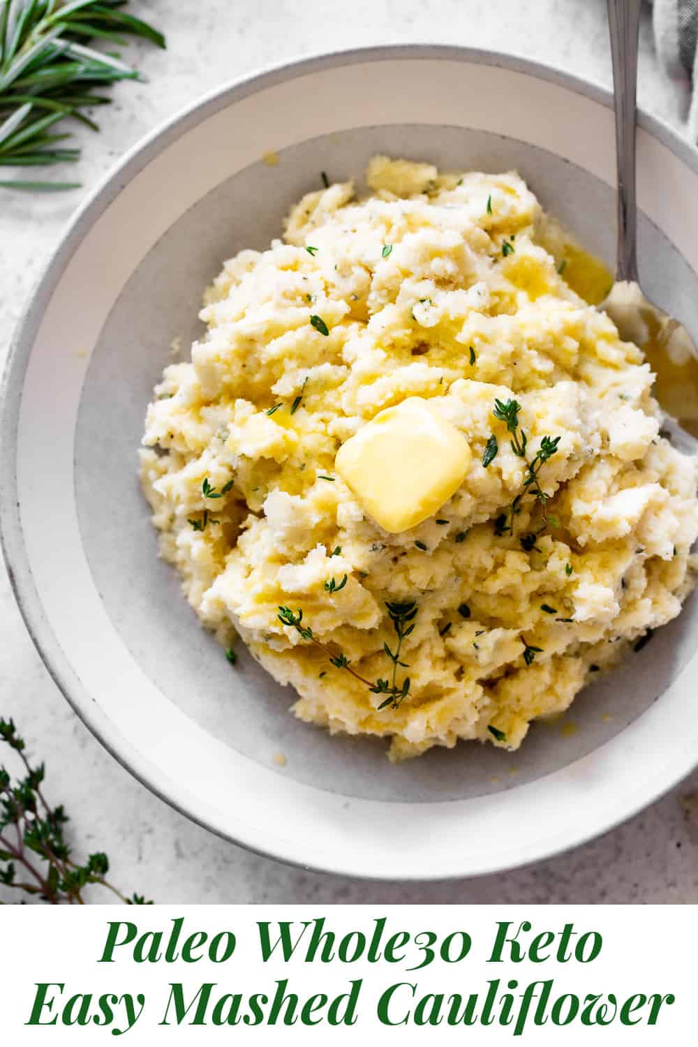 Garlic And Herb Mashed Cauliflower Paleo Whole30 Keto Garlic And Herb Mashed Cauliflower Paleo Whole30 Keto