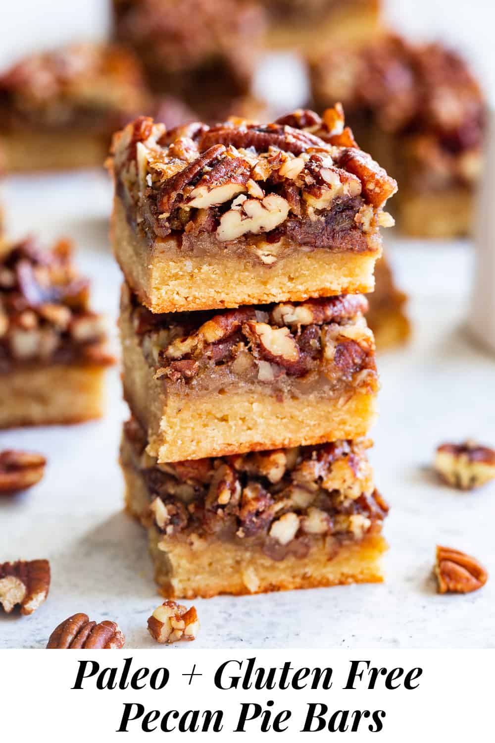 Paleo Pecan Pie Bars {Gluten Free, Dairy Free}