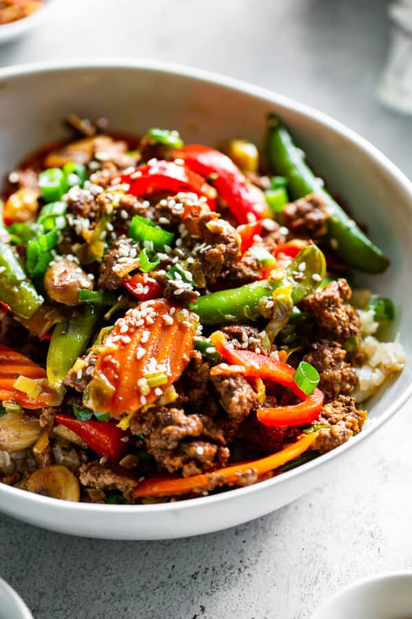 Ground Beef Stir Fry {Paleo, Whole30} - The Paleo Running Momma