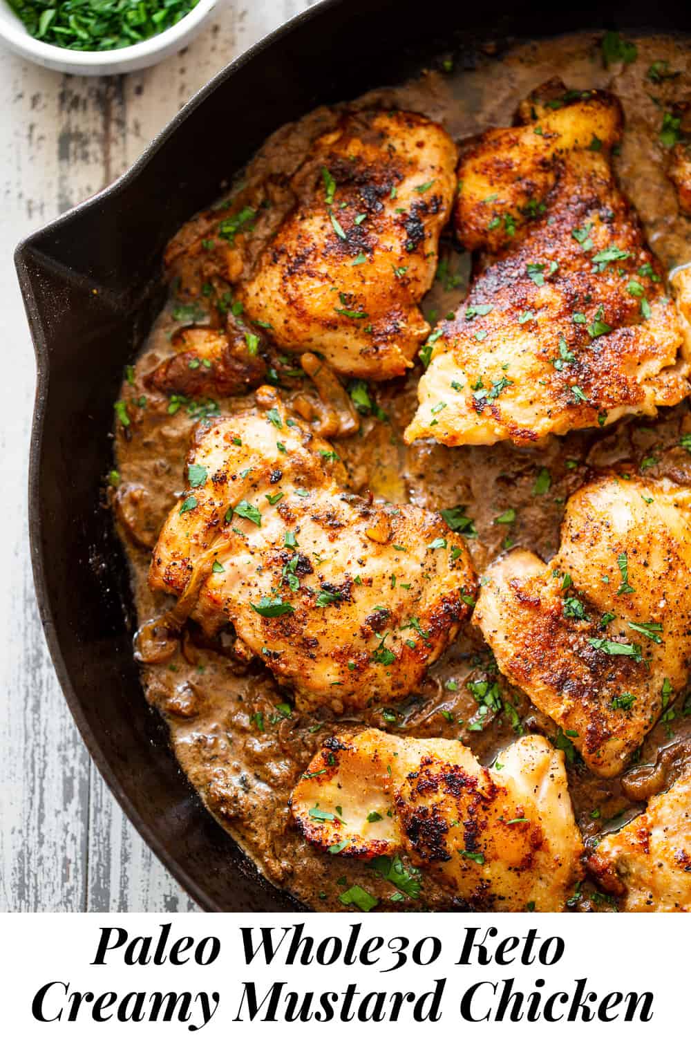 Creamy Mustard Chicken {Paleo, Whole30, Keto}