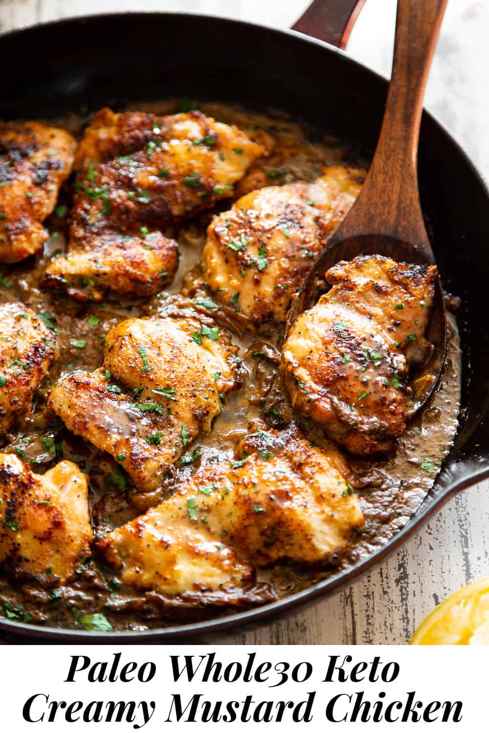 Creamy Mustard Chicken {Paleo, Whole30, Keto}