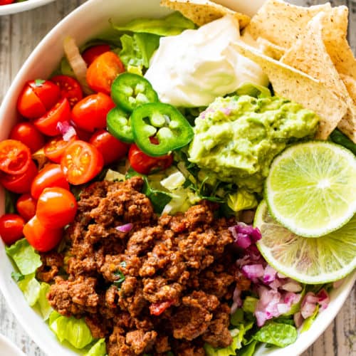 Whole30 & Paleo Taco Salad Bowls • The Farmstead Chick