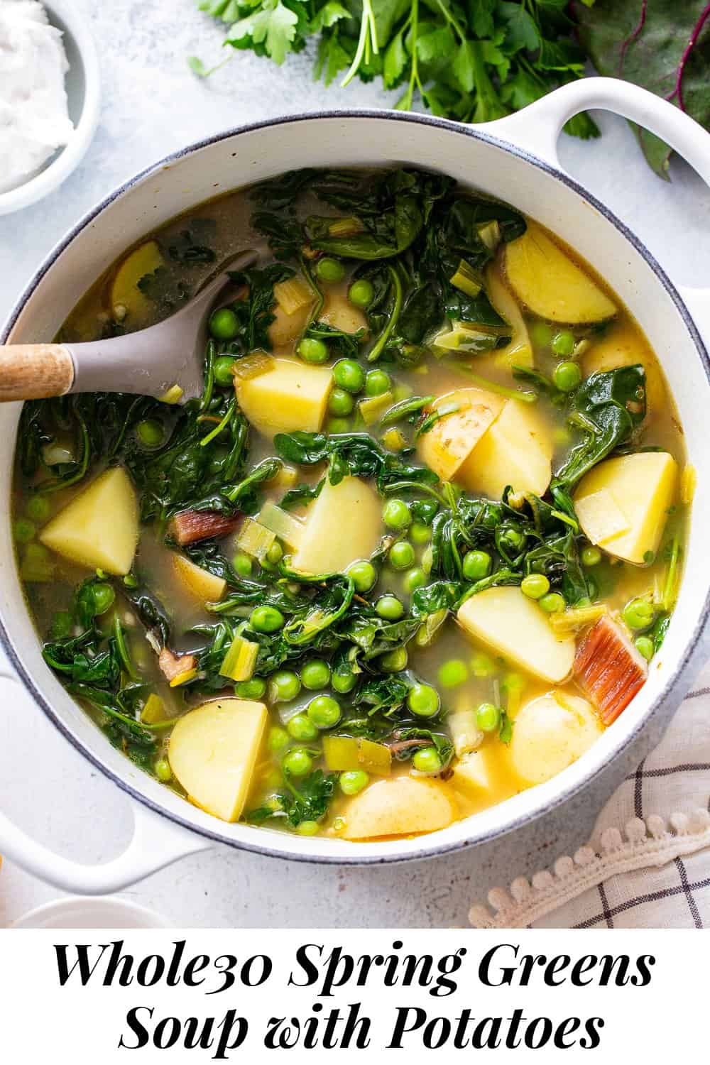 Simple Spring Greens Soup {Paleo, Whole30, Vegan}