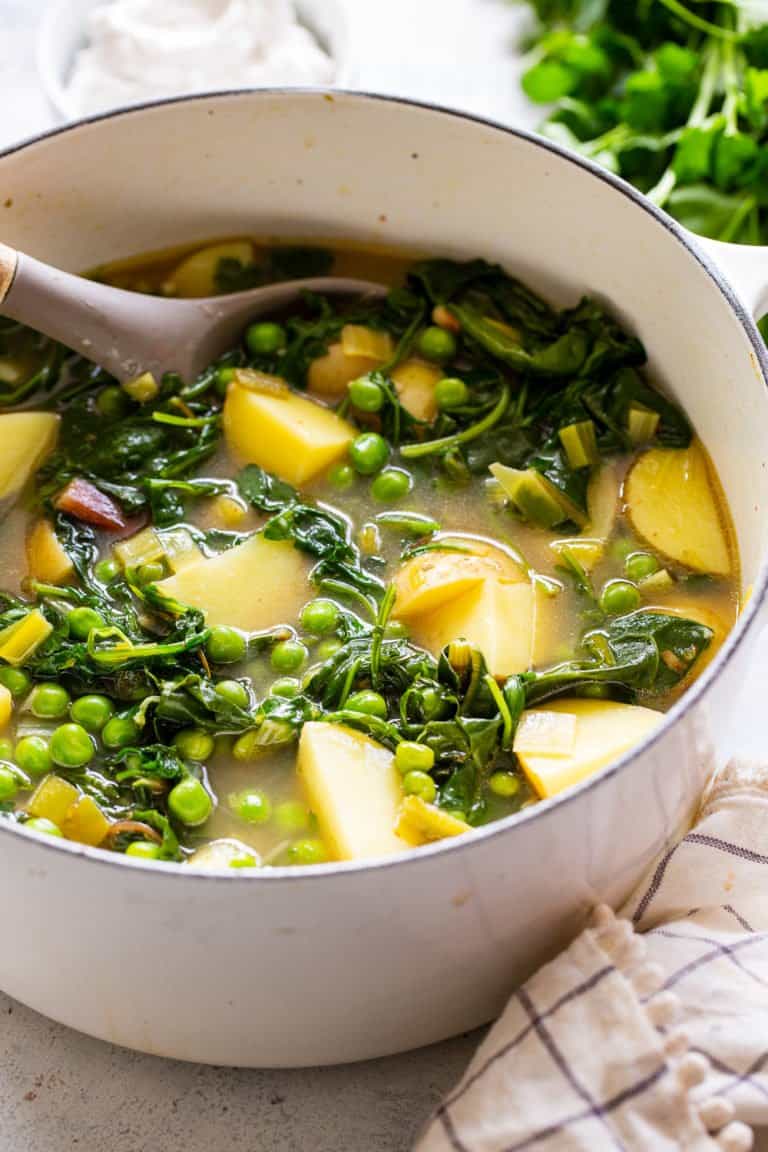Simple Spring Greens Soup {Paleo, Whole30, Vegan}