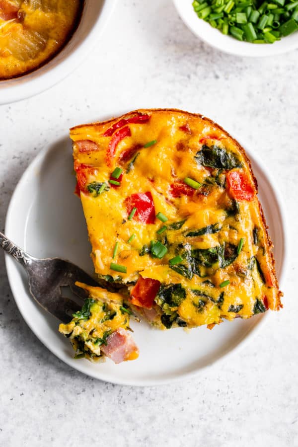 Ham and Veggie Breakfast Casserole {Paleo, Whole30 Option}