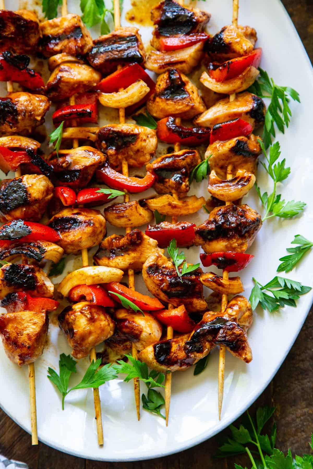 BBQ Chicken Skewers Recipe {Healthy Summer Grilling Recipe}