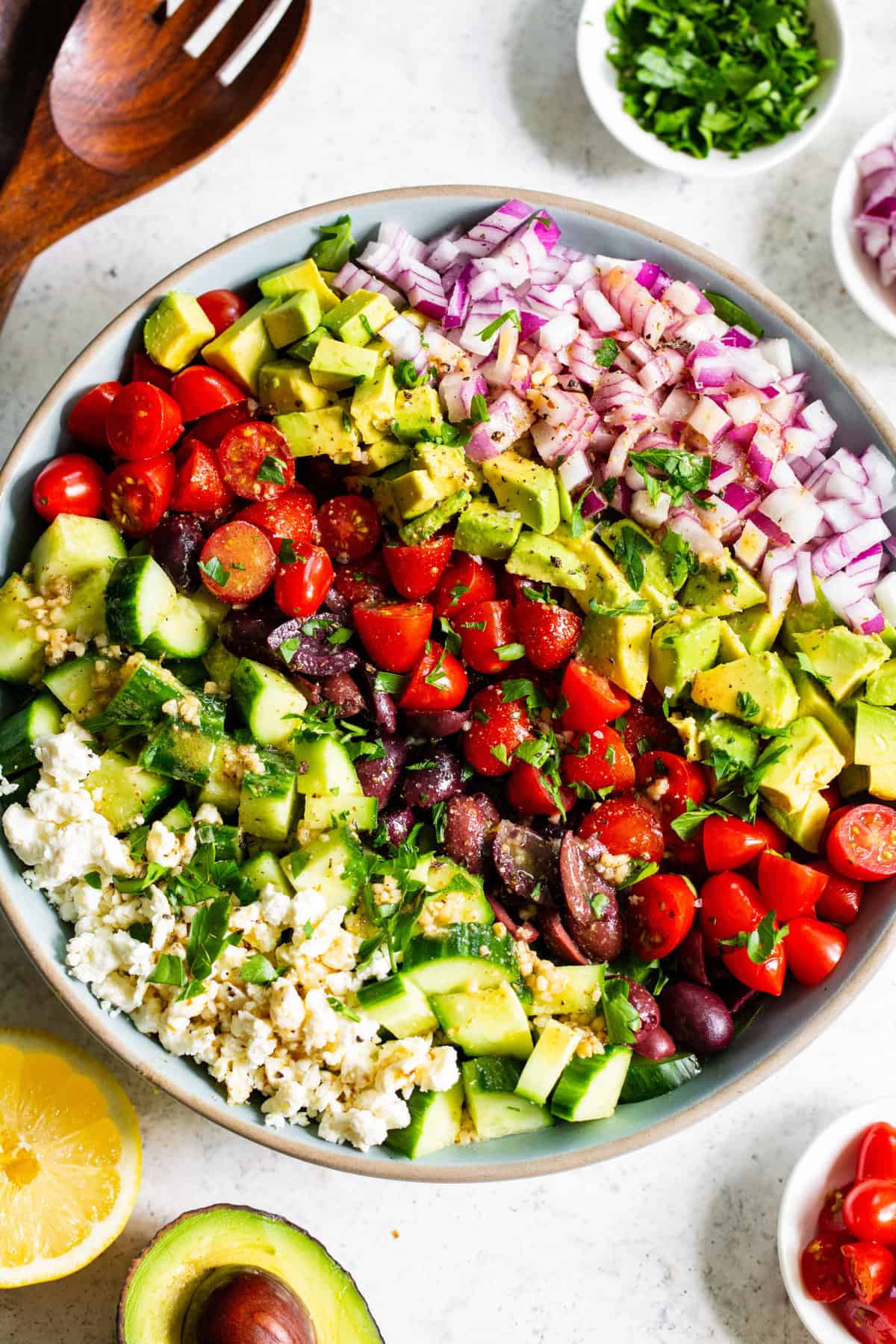 Mediterranean Mason Jar Salads - Eat Yourself Skinny