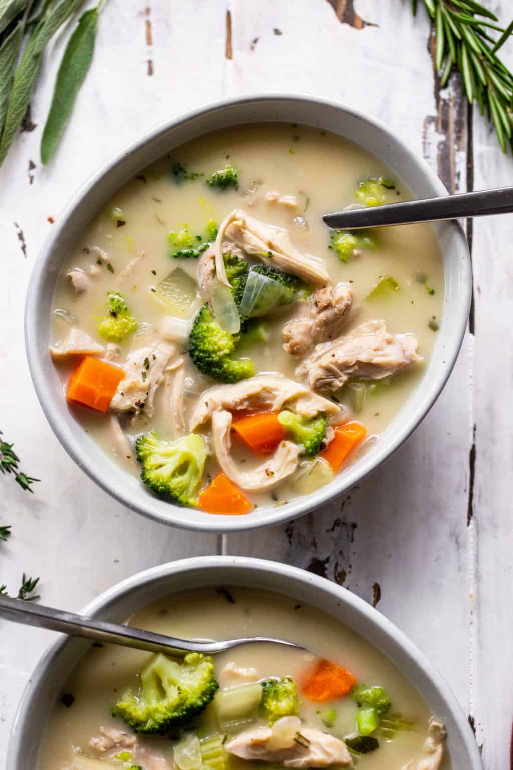Creamy Chicken and Broccoli Soup {Paleo, Whole30}