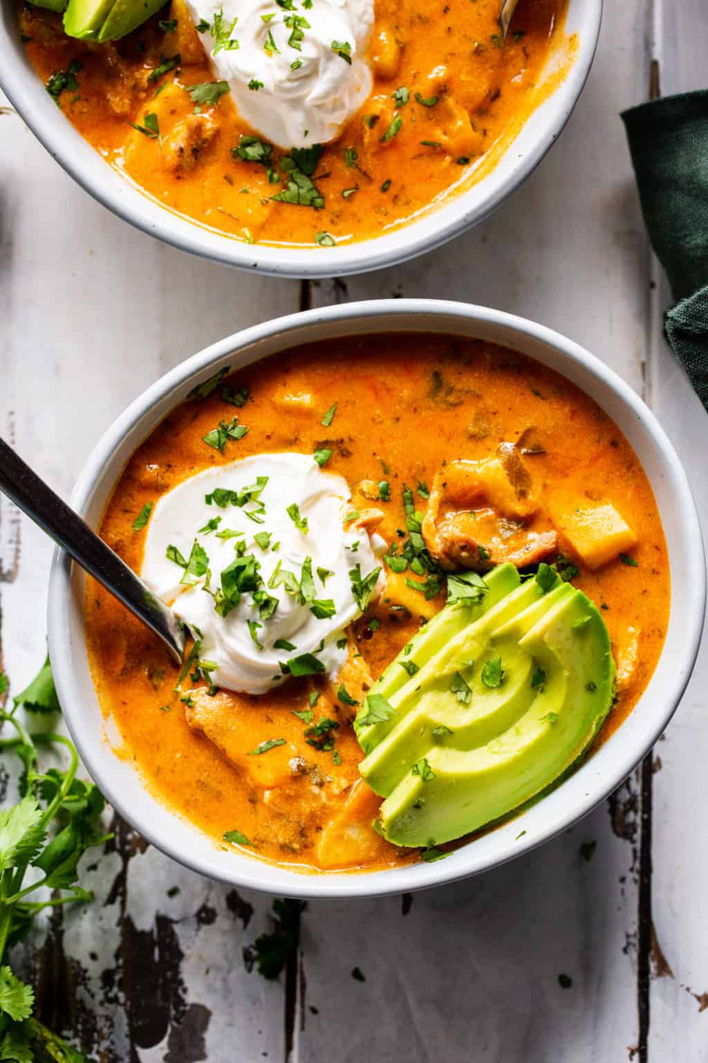 Creamy Buffalo Chicken Chili {Paleo, Whole30}