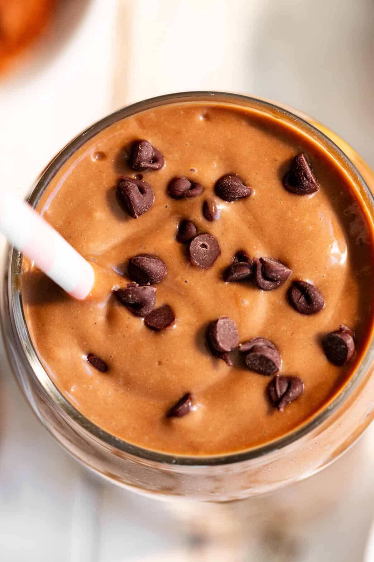 chocolate smoothie with avocado for extra creaminess