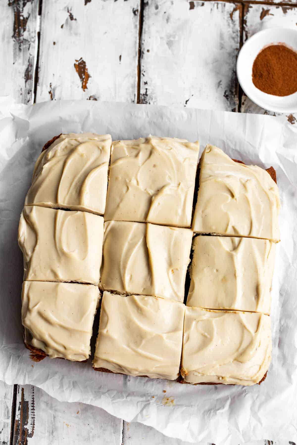 paleo carrot cake bars with cream cheese frosting