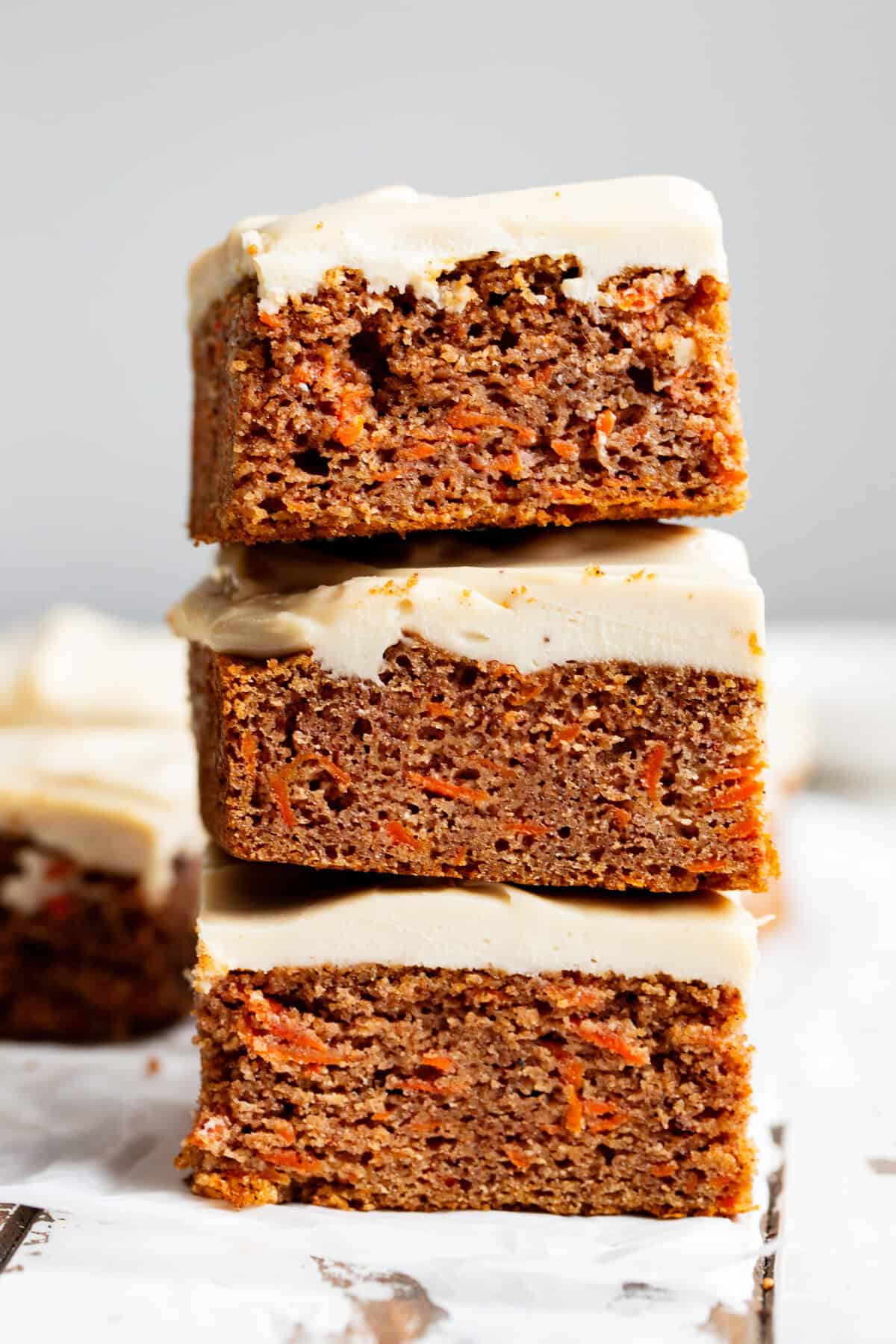paleo carrot cake bars with cream cheese frosting
