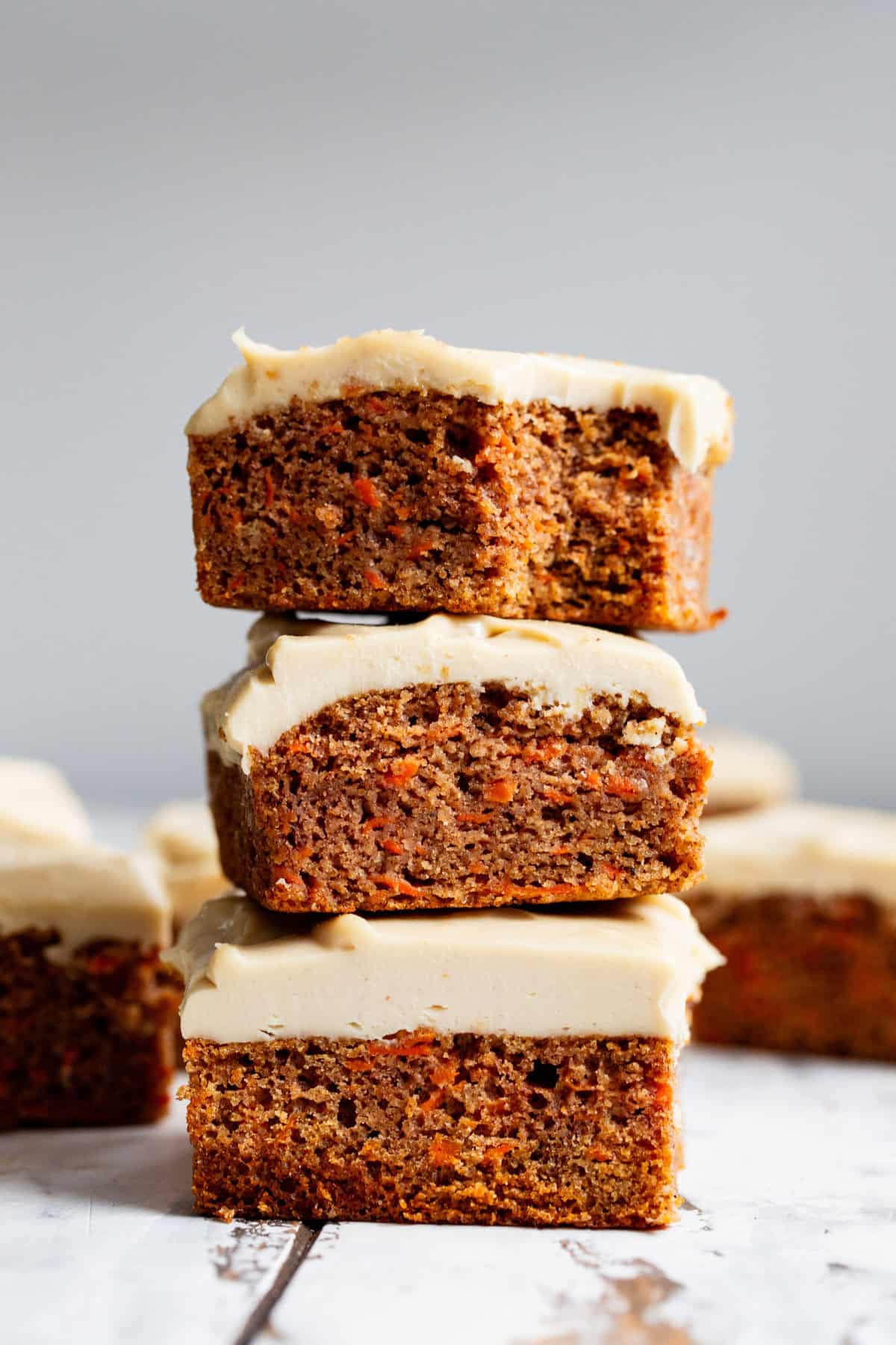 paleo carrot cake bars with cream cheese frosting