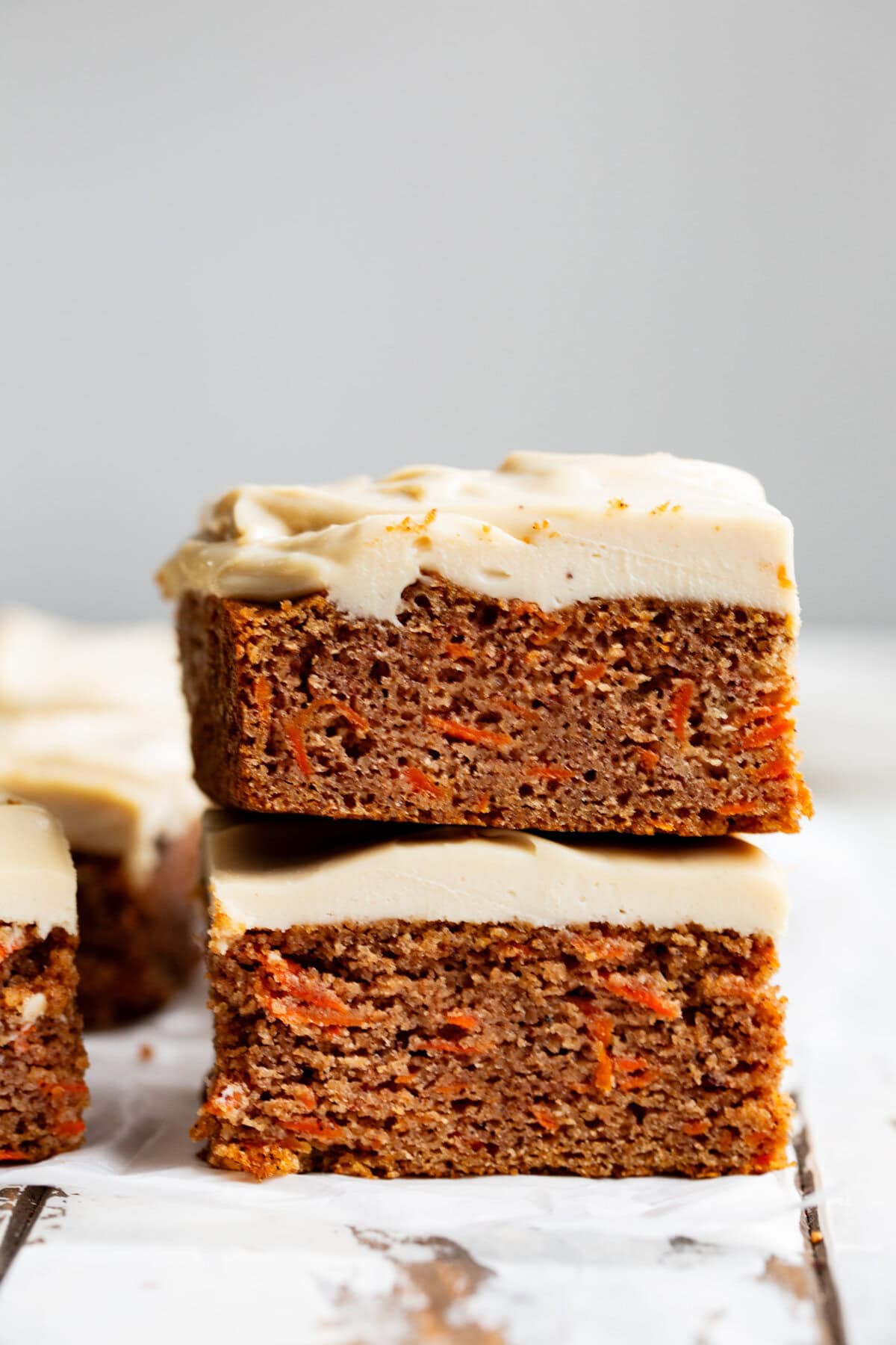 paleo carrot cake bars with cream cheese frosting