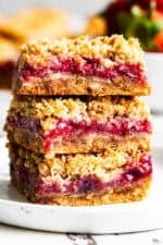 Strawberry Crumble Bars (Almond Flour, Easy & Buttery)