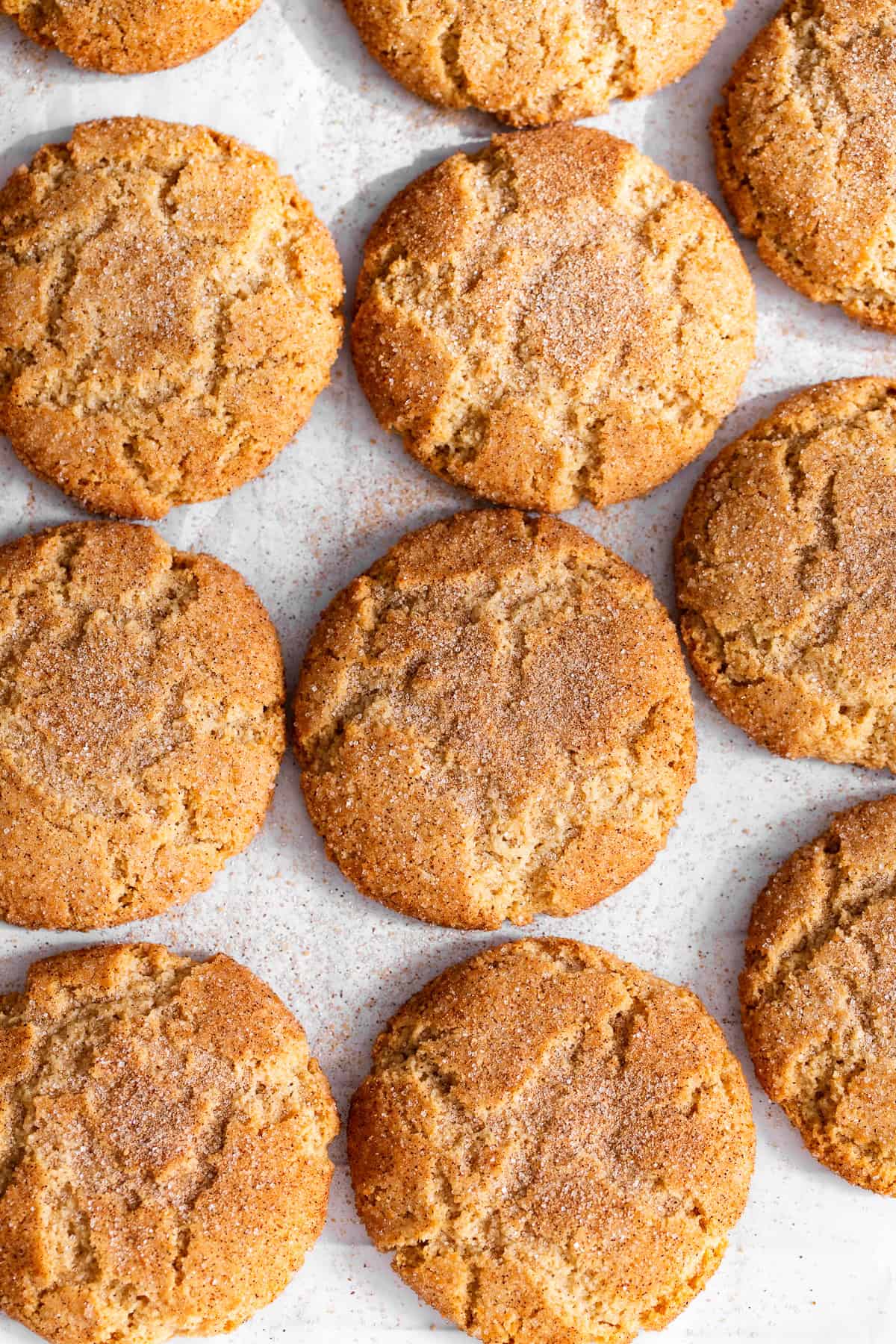 overhead shot of paleo snickerdoodles